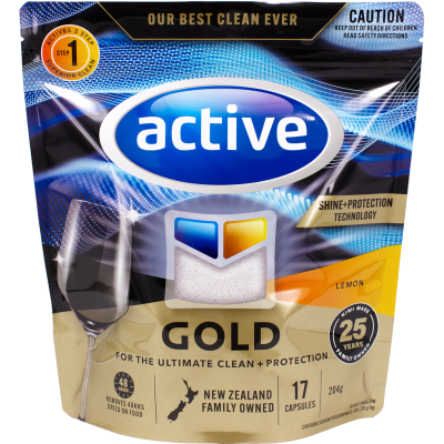 Active Gold Lemon Auto Dishwash Capsules 17pk
