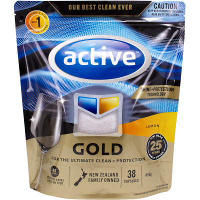 Active Gold Lemon Auto Dishwash Capsules 38pk