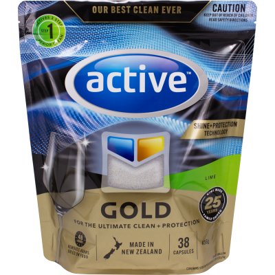 Active Gold Lime Auto Dishwash Capsules 38pk