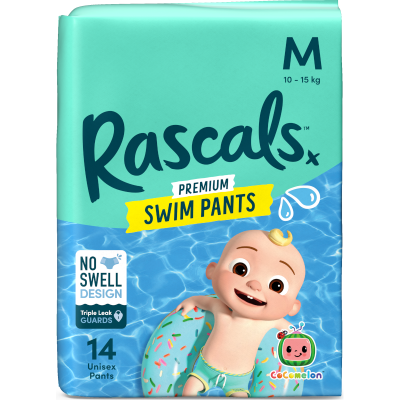 Rascals Cocomelon Premium Swim Pants Medium 10-15kg 14pk