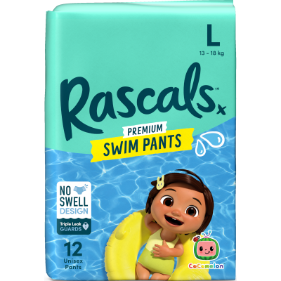 Rascals Cocomelon Premium Swim Pants Large 13-18kg 12pk