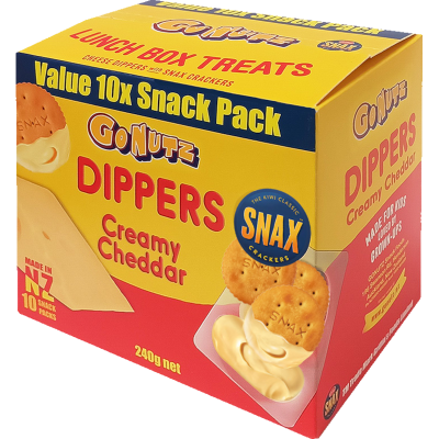 Gonutz Savoury Crackers & Creamy Cheddar Snack 10 x 24g