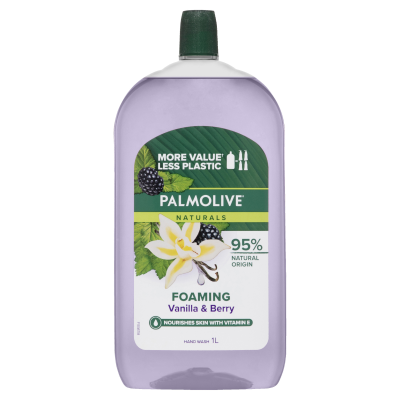 Palmolive Foaming Vanilla & Berry Hand Wash Refill 1l