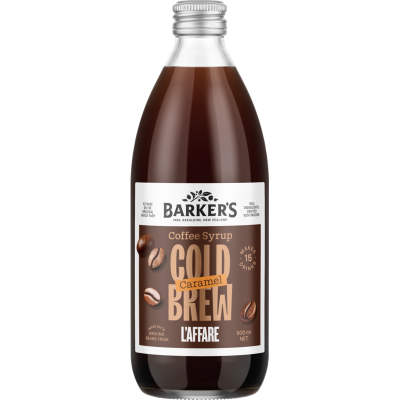 Barker's Caramel Cold Brew L'Affare Coffee Syrup 500ml