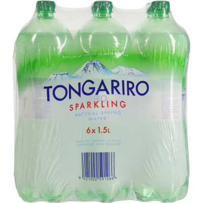 Tongariro Sparkling Natural Spring Water Multipack 6 x 1.5l