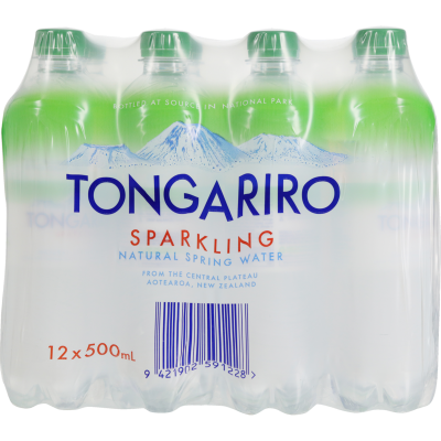 Tongariro Sparkling Natural Spring Water Multipack 12 x 500ml