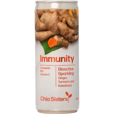 Chia Sisters Immunity Ginger & Turmeric Sparkling Drink 250ml