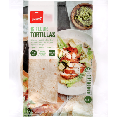 Pams Flour Tortillas 15 x 43g