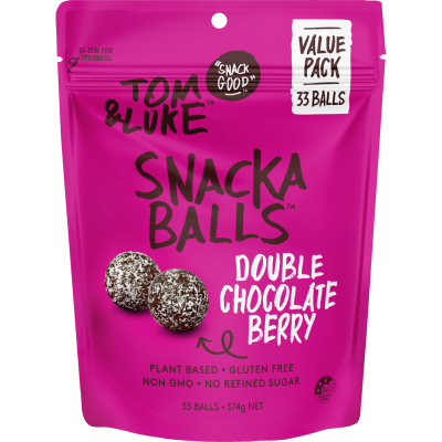 Tom & Luke Double Choc Berry Snackaballs 374g