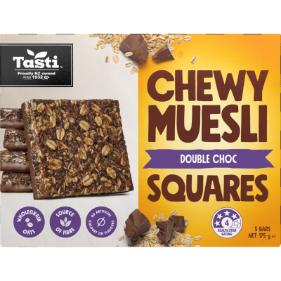 Tasti Double Choc Chewy Muesli Squares 175g