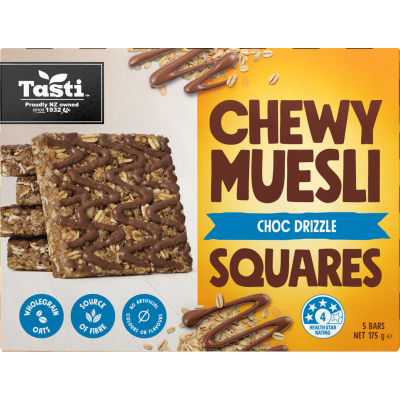 Tasti Choc Drizzle Chewy Muesli Squares 175g