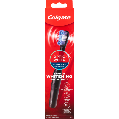 Colgate Optic White Powered Soft Electric Toothbrush 1pk