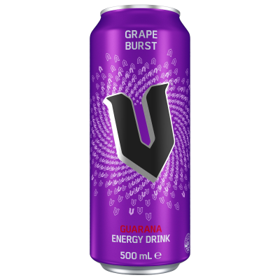 V Grape Burst Guarana Energy Drink 500ml
