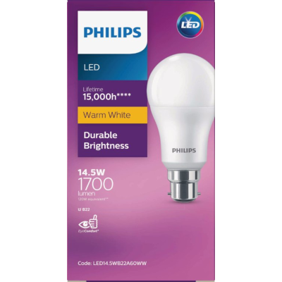 Philips LED Warm White 14.5W 1700 Lumen Bayonet Bulb 1pk