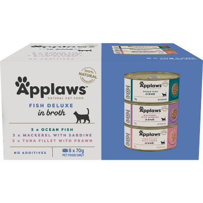 Applaws Fish Deluxe Wet Cat Food Multi Tin 8 x 70g