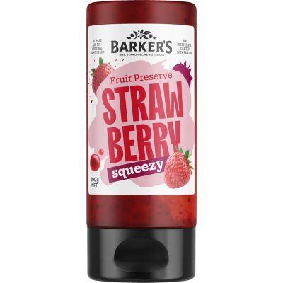 Barker's Strawberry Squeezy Fruit Preserve 290g