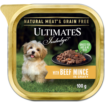 Ultimates Indulge Beef Mince In Gravy Dog Food 100g