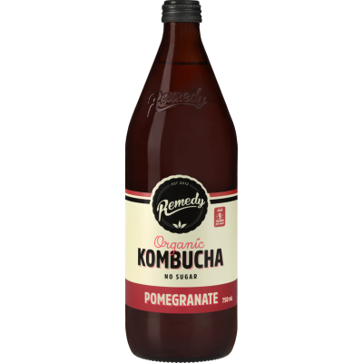 Remedy Pomegranate Organic Kombucha 750ml