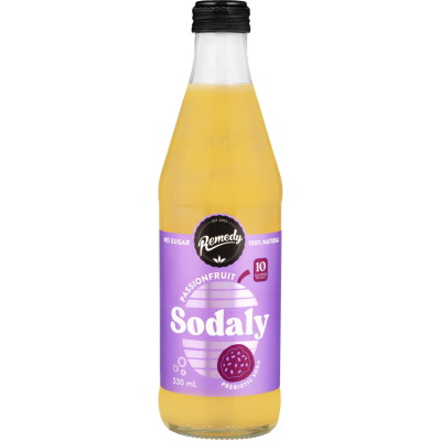 Remedy Sodaly Passionfruit Flavoured Drink 330ml