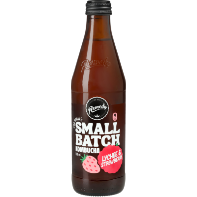 Remedy Small Batch Lychee & Strawberry Kombucha 330ml