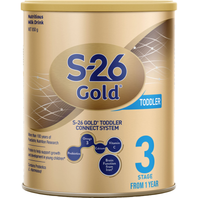 S-26 Gold Toddler Stage 3 Nutritious Milk Drink Can 850g