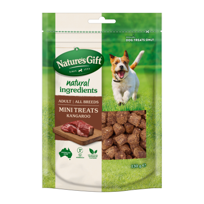 Nature's Gift Kangaroo Mini Treats Dog Food 130g