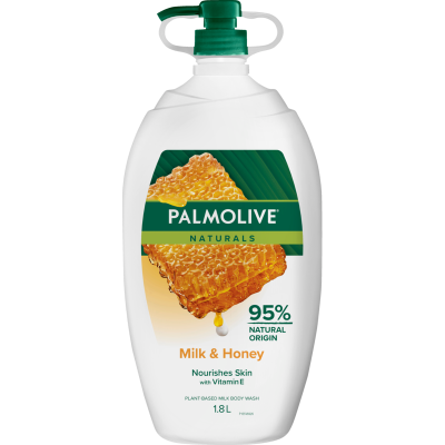 Palmolive Naturals Milk & Honey Plant Based Milk Body Wash 1.8l