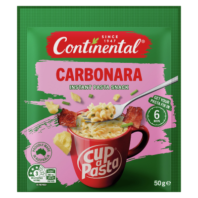 Continental Carbonara Instant Pasta Snack 50g