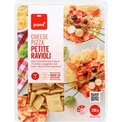 Pams Cheese Pizza Petite Ravioli 200g