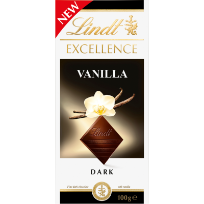 Lindt Excellence Vanilla Dark Chocolate Block 100g