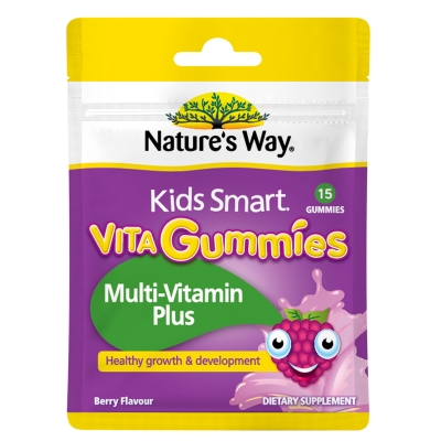 Natures Way Kids Smart Berry Flavour Multi-Vitamin Plus Gummies 15pk