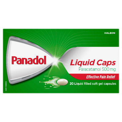 Panadol Paracetamol 500mg Liquid Caps 20pk