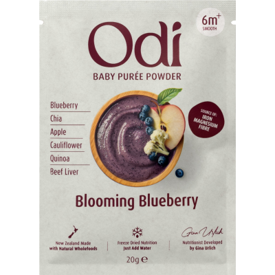 Odi Blooming Blueberry Puree Powder Baby Food 6m+ Smooth 20g
