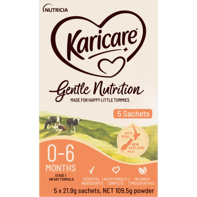 Karicare 1 Baby Infant Formula From Birth to 6 Months 5 x 0.0219kg