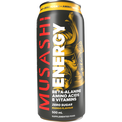 Musashi Zero Sugar Mango Flavour Energy Drink 500ml