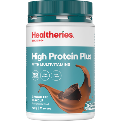 Healtheries High Protein Plus Chocolate Flavour Protein Powder 400g