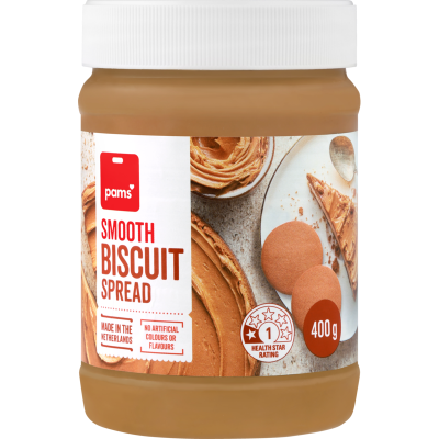 Pams Smooth Biscuit Spread 400g