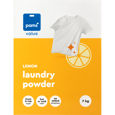 Pams Value Lemon Laundry Powder 7kg