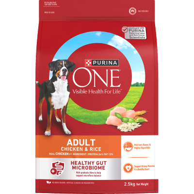 Purina ONE Adult Chicken & Rice Dry Dog Food 2.5kg