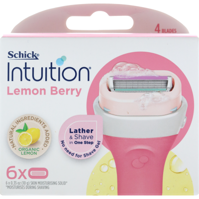 Schick Intuition Lemon Berry Razor Blades 6pk