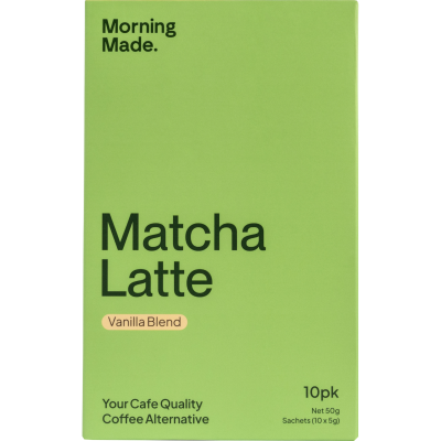 Morning Made Vanilla Blend Matcha Latte Sachet 10 x 5g