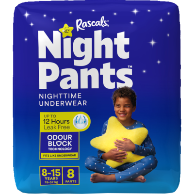 Rascals Boy Night Pants Size 9 8pk