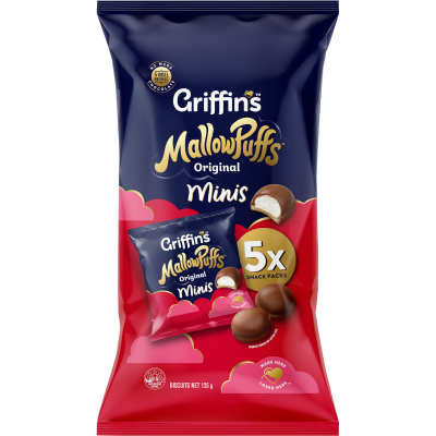 Griffin's Mallowpuffs Minis Original Chocolate Biscuits 125g