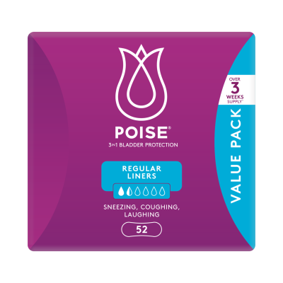 Poise Regular Liners 52pk