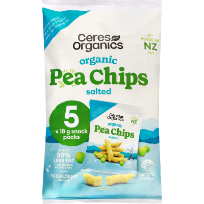 Ceres Organics Salted Pea Chips 5 x 18g