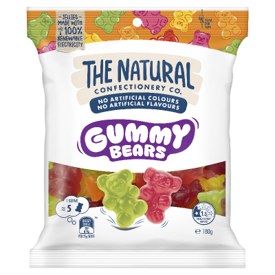 The Natural Confectionery Co. Gummy Bears 180g