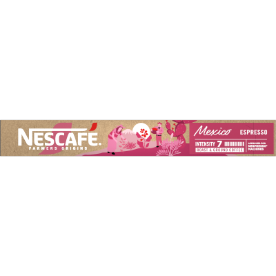 Nescafe Farmers Origins Mexico Nespresso Intensity 7 Compatibles Coffee 10 x 4.4g
