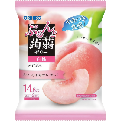 Orihiro White Peach Konjac Jelly 120g