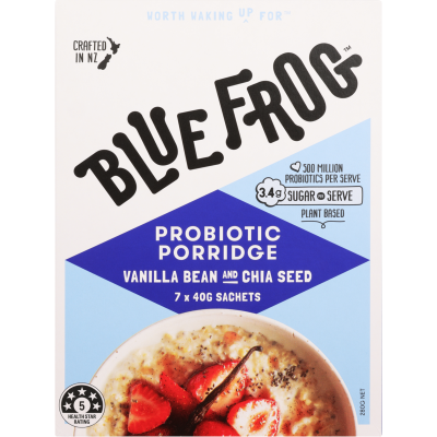 Blue Frog Vanilla Bean & Chia Seed Probiotic Porridge 7 x 40g