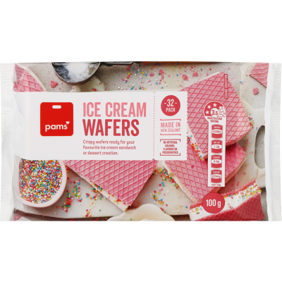 Pams Ice Cream Wafers 100g